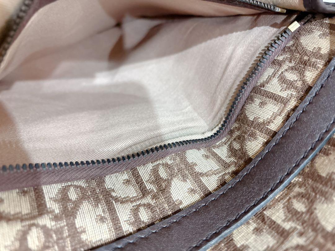 Christian Dior Shoulder Bag Purse Trotter Brown Authentic