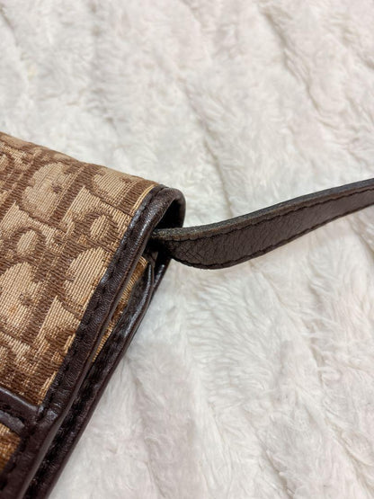 Christian Dior Shoulder Bag Purse Trotter Brown Authentic