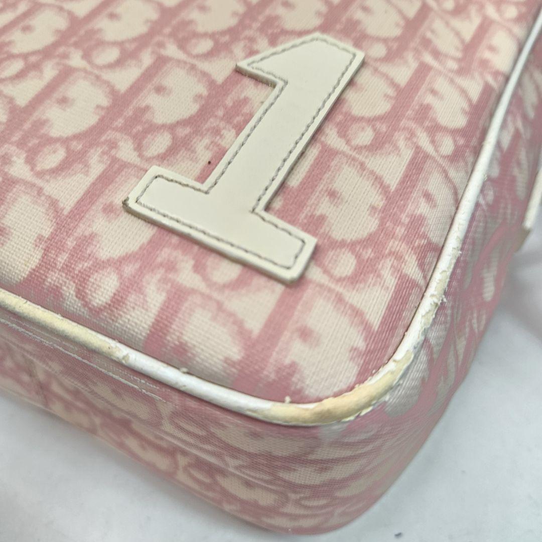 Christian Dior Shoulder Bag Purse Trotter No.1 PVC Pink Authentic