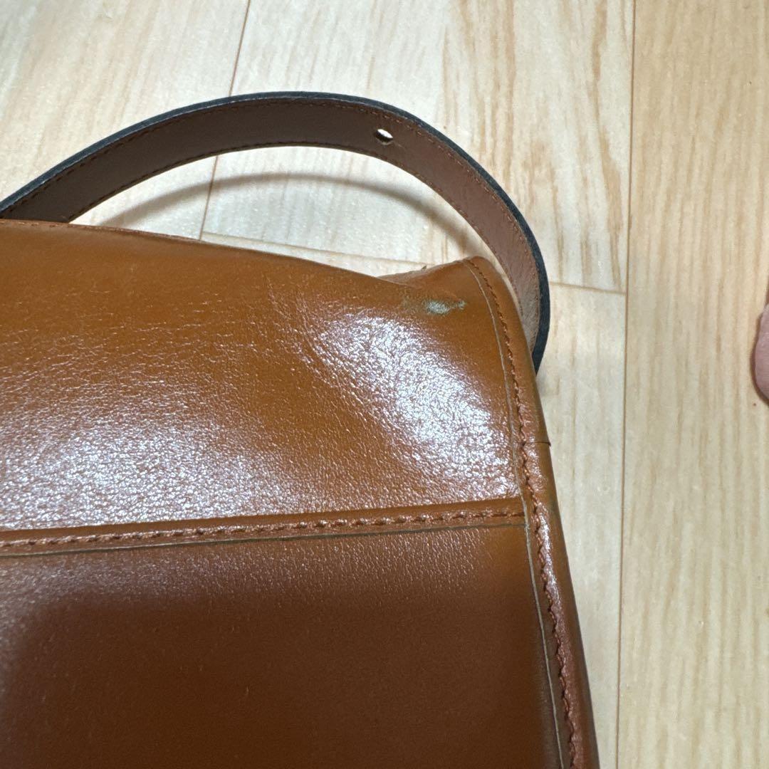 Christian Dior Shoulder Bag Purse CD Brown Authentic