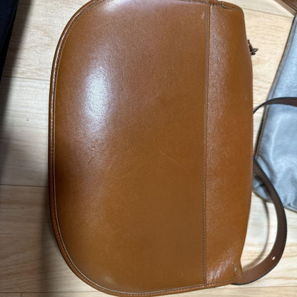 Christian Dior Shoulder Bag Purse CD Brown Authentic