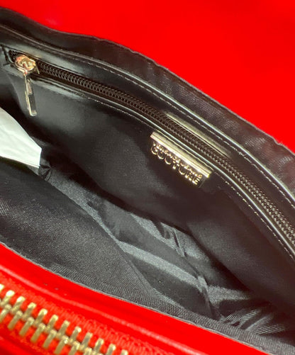 VERSACE JEANS COUTURE Hand Shoulder Bag Tote Purse 2way Red Authentic