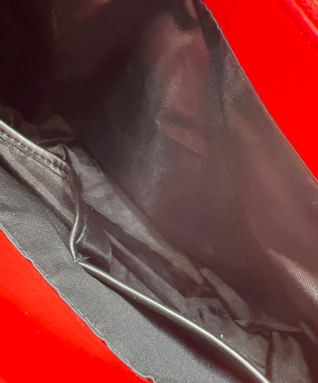 VERSACE JEANS COUTURE Hand Shoulder Bag Tote Purse 2way Red Authentic