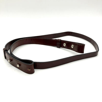 VERSACE Hand Shoulder Bag Tote Purse 2way Logo Patent Leather Bordeaux Authentic