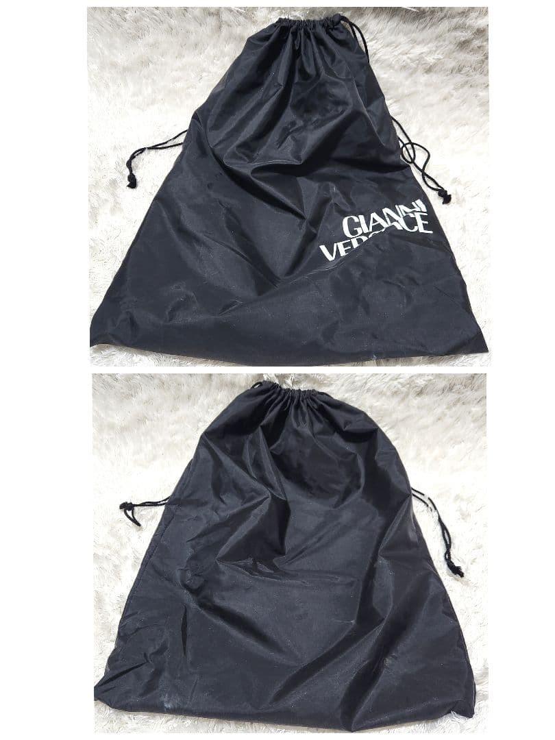 VERSACE Hand Bag Tote Purse Vanity Bag Sunburst Logo Red Authentic