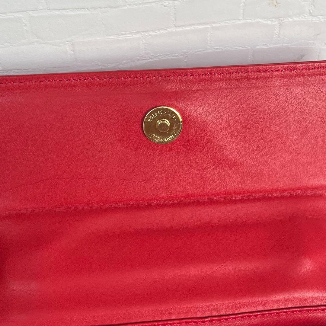 VERSACE Hand Shoulder Bag Tote Purse 2way Red Authentic
