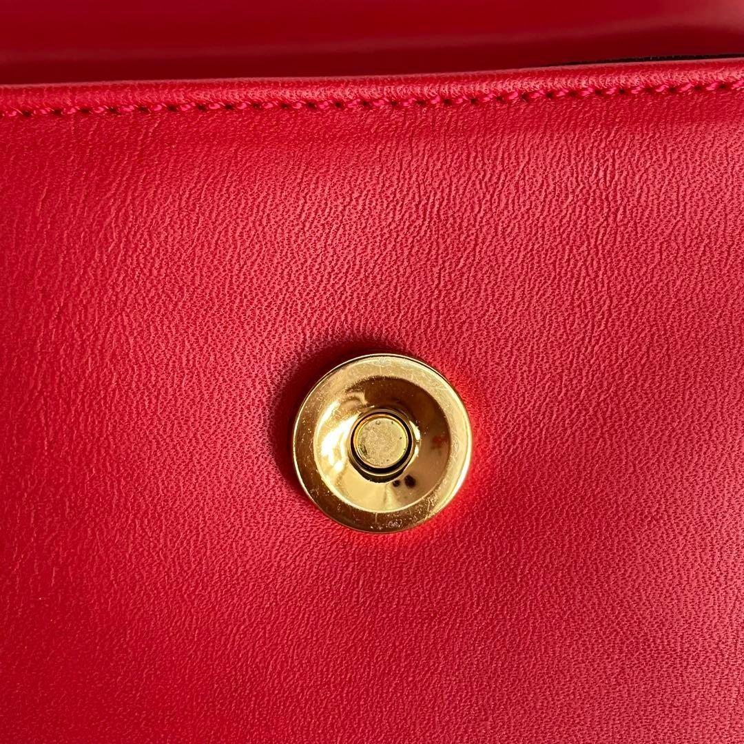 VERSACE Hand Shoulder Bag Tote Purse 2way Red Authentic