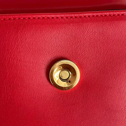 VERSACE Hand Shoulder Bag Tote Purse 2way Red Authentic