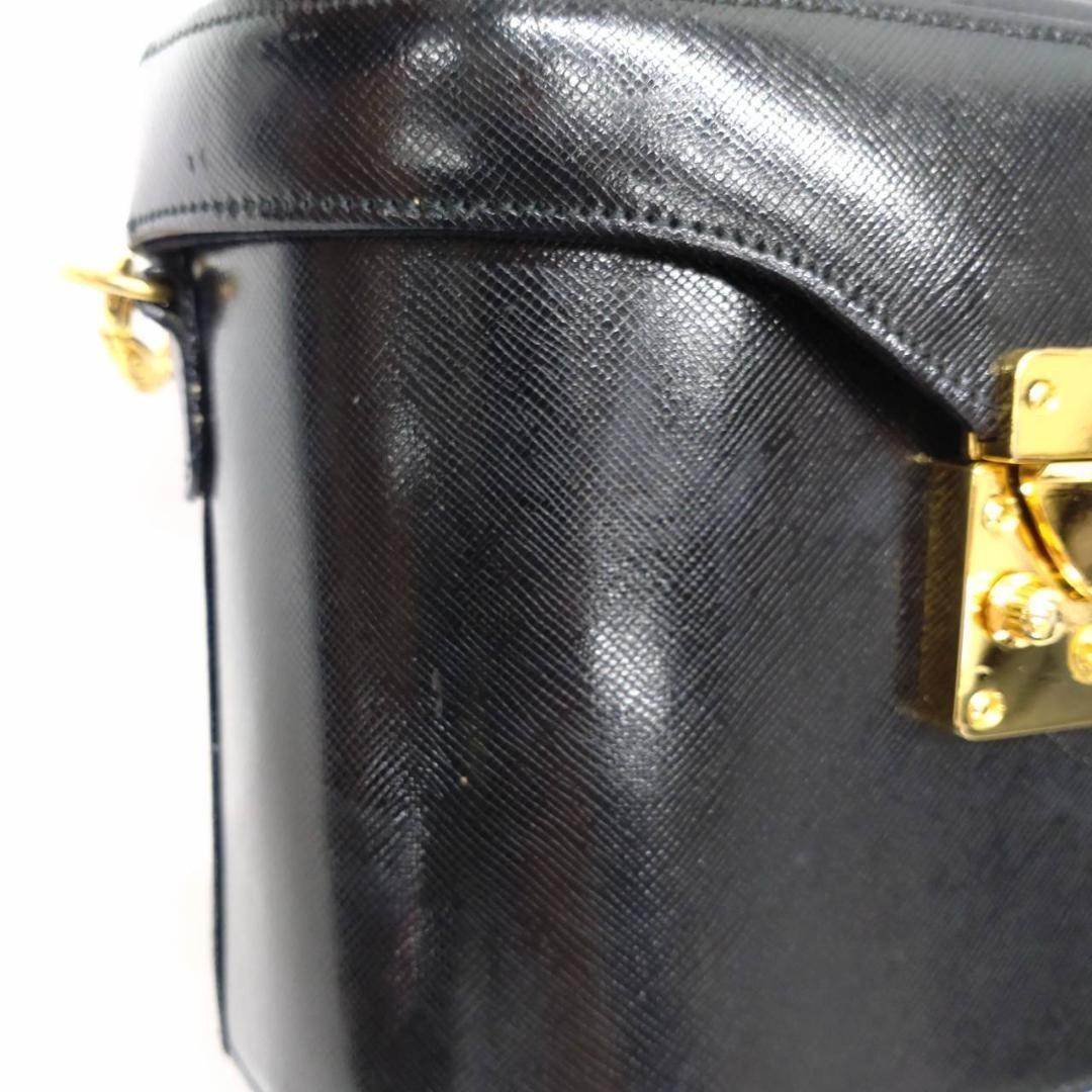 VERSACE Vanity Bag Hand Tote Purse Sunburst Black Authentic