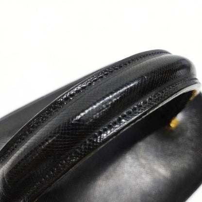 VERSACE Vanity Bag Hand Tote Purse Sunburst Black Authentic