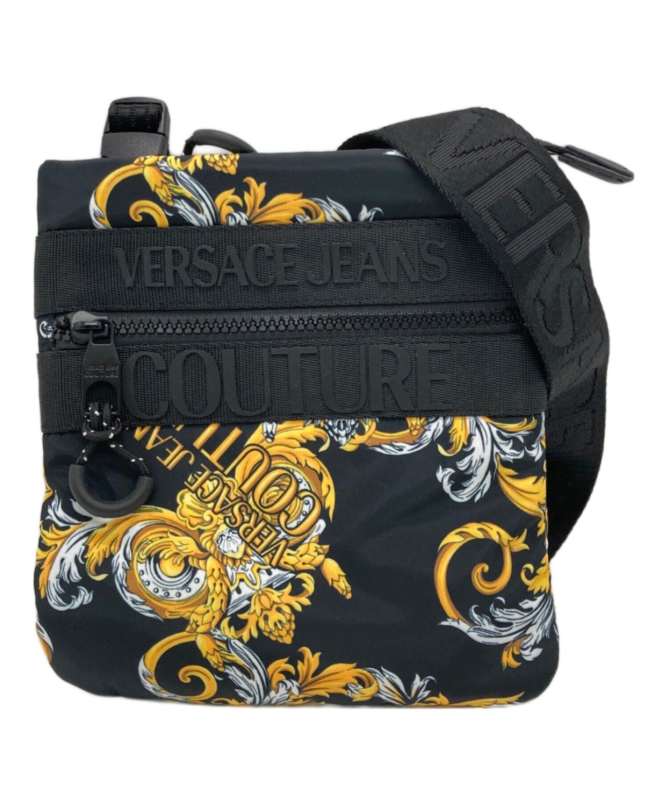 VERSACE JEANS COUTURE Shoulder Bag Purse Black Authentic