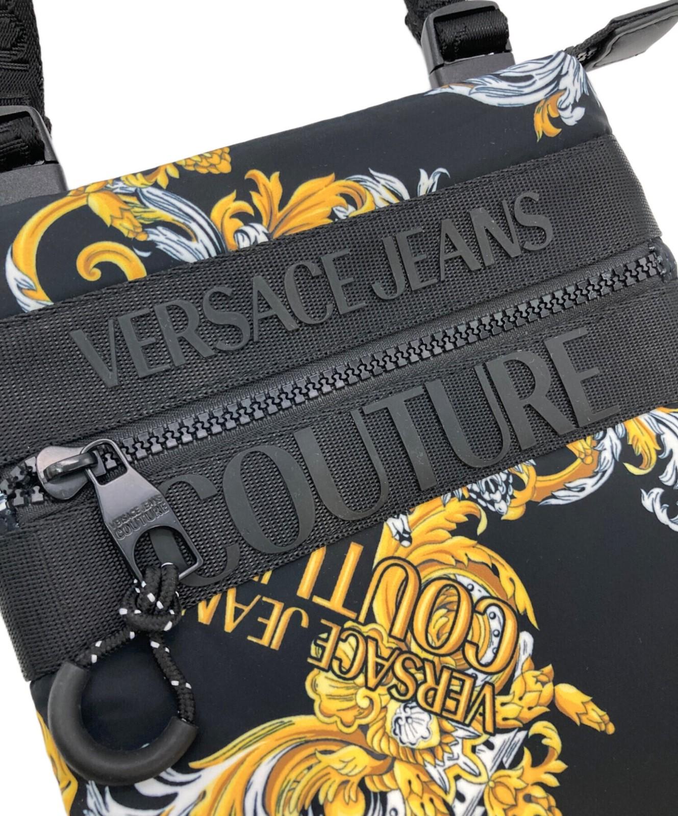VERSACE JEANS COUTURE Shoulder Bag Purse Black Authentic