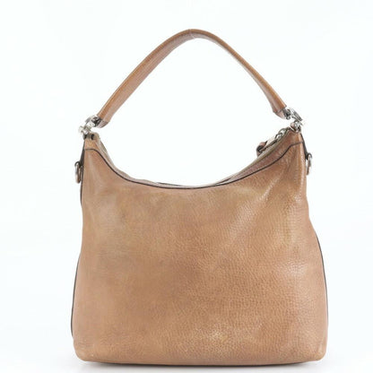 GUCCI Hand Shoulder Bag Tote Purse Leather Brown Authentic
