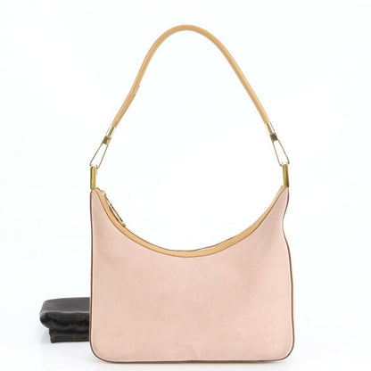 GUCCI Hand Shoulder Bag Tote Purse Leather Pink Brown Authentic