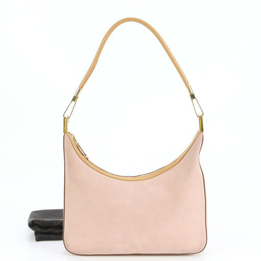 GUCCI Hand Shoulder Bag Tote Purse Leather Pink Brown Authentic