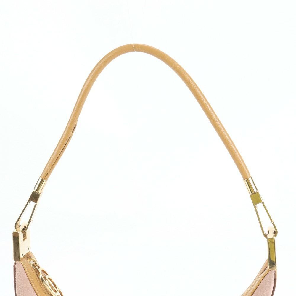 GUCCI Hand Shoulder Bag Tote Purse Leather Pink Brown Authentic