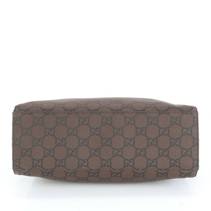 GUCCI Hand Bag Tote Purse Bamboo GG Brown Authentic