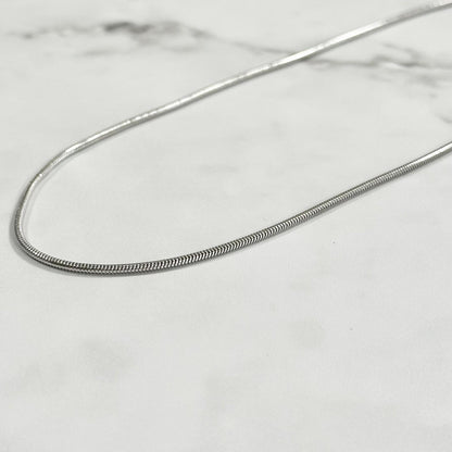 Saint Laurent Chain Necklace YSL Cassandra Silver Authentic Used Women's