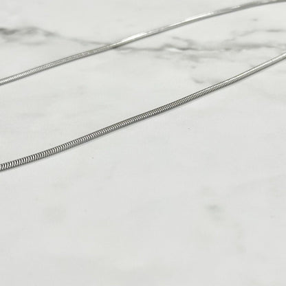 Saint Laurent Chain Necklace YSL Cassandra Silver Authentic Used Women's