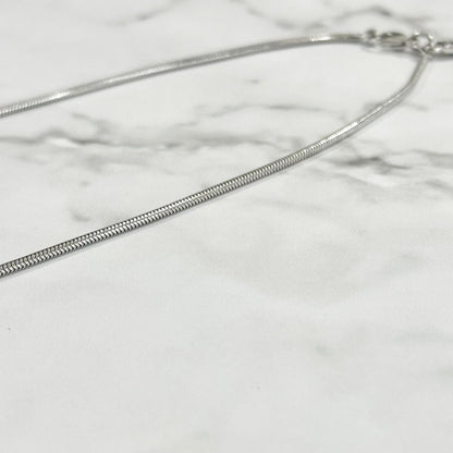 Saint Laurent Chain Necklace YSL Cassandra Silver Authentic Used Women's