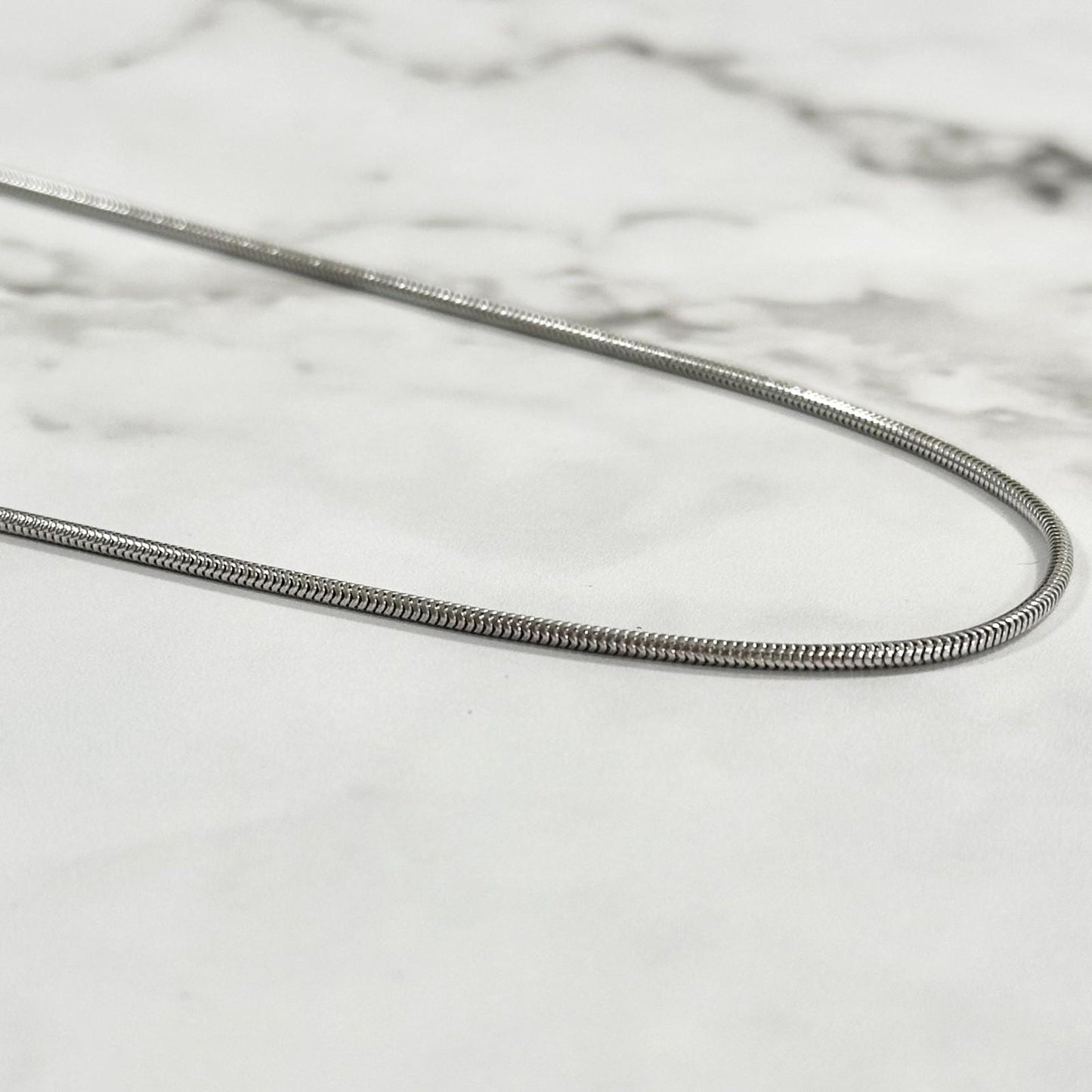 Saint Laurent Chain Necklace YSL Cassandra Silver Authentic Used Women's