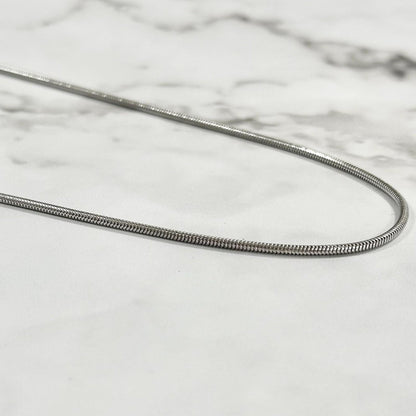 Saint Laurent Chain Necklace YSL Cassandra Silver Authentic Used Women's