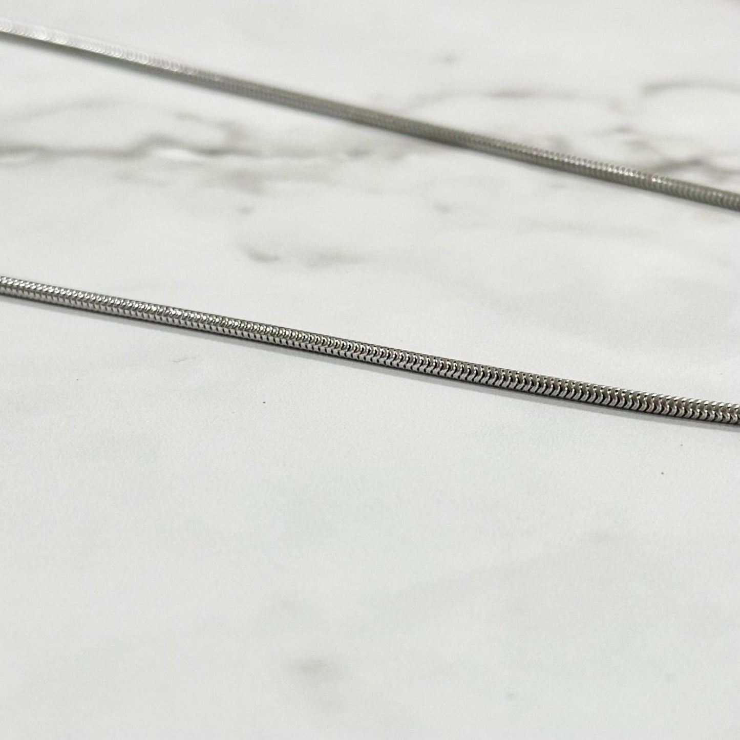 Saint Laurent Chain Necklace YSL Cassandra Silver Authentic Used Women's