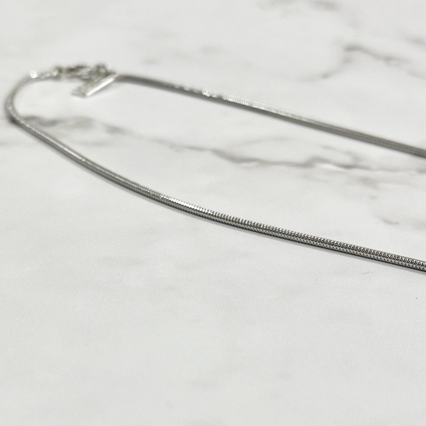 Saint Laurent Chain Necklace YSL Cassandra Silver Authentic Used Women's