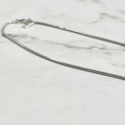 Saint Laurent Chain Necklace YSL Cassandra Silver Authentic Used Women's