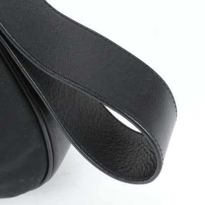 GUCCI Shoulder Bag Purse Leather Nylon Black Authentic