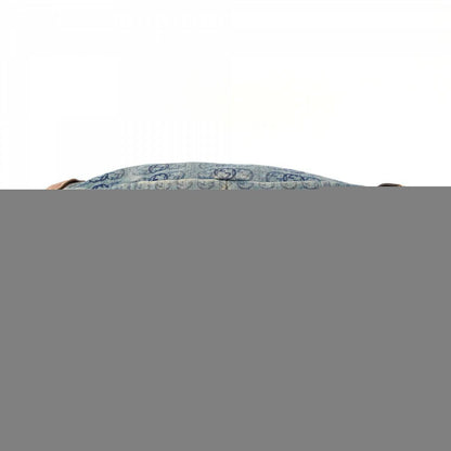 GUCCI Hand Bag Tote Purse Denim Blue Brown Authentic