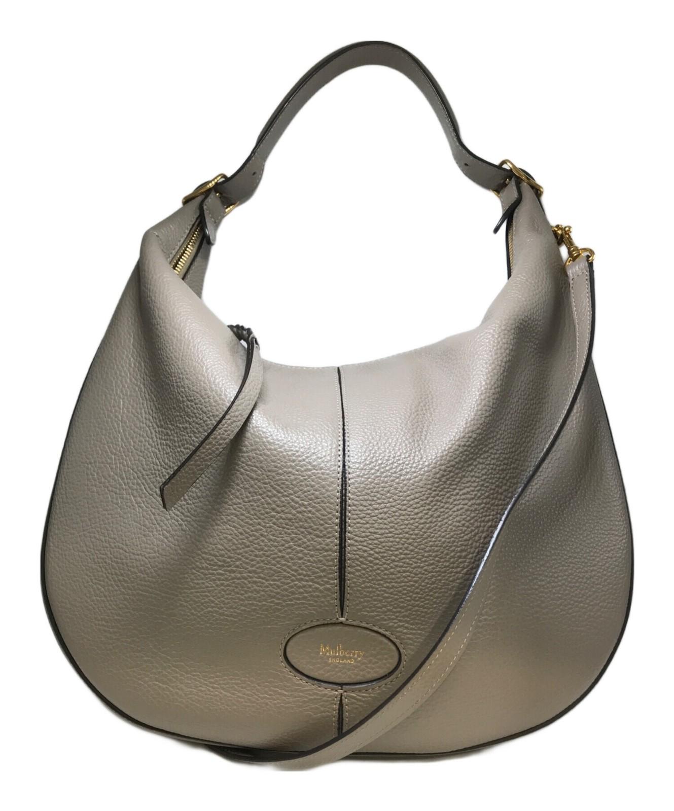 MULBERRY Shoulder Bag Purse Small Selby Gray Authentic