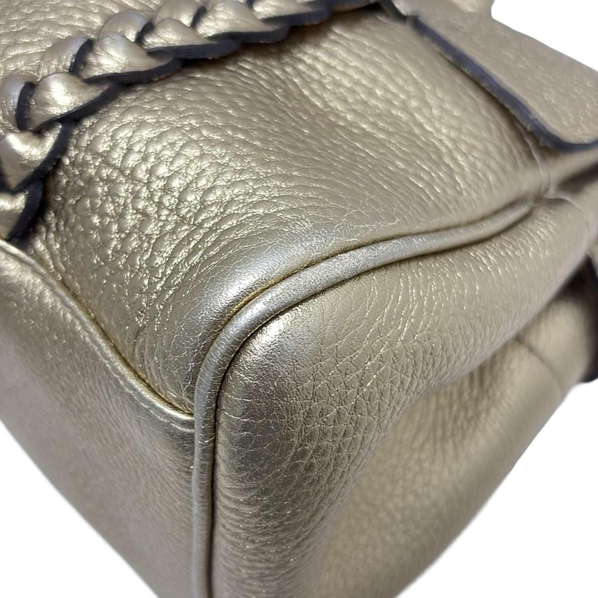 MULBERRY Hand Bag Tote Purse Bayswater Leather Gold Authentic