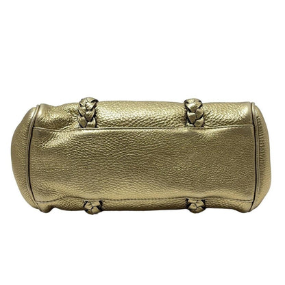 MULBERRY Hand Bag Tote Purse Bayswater Leather Gold Authentic