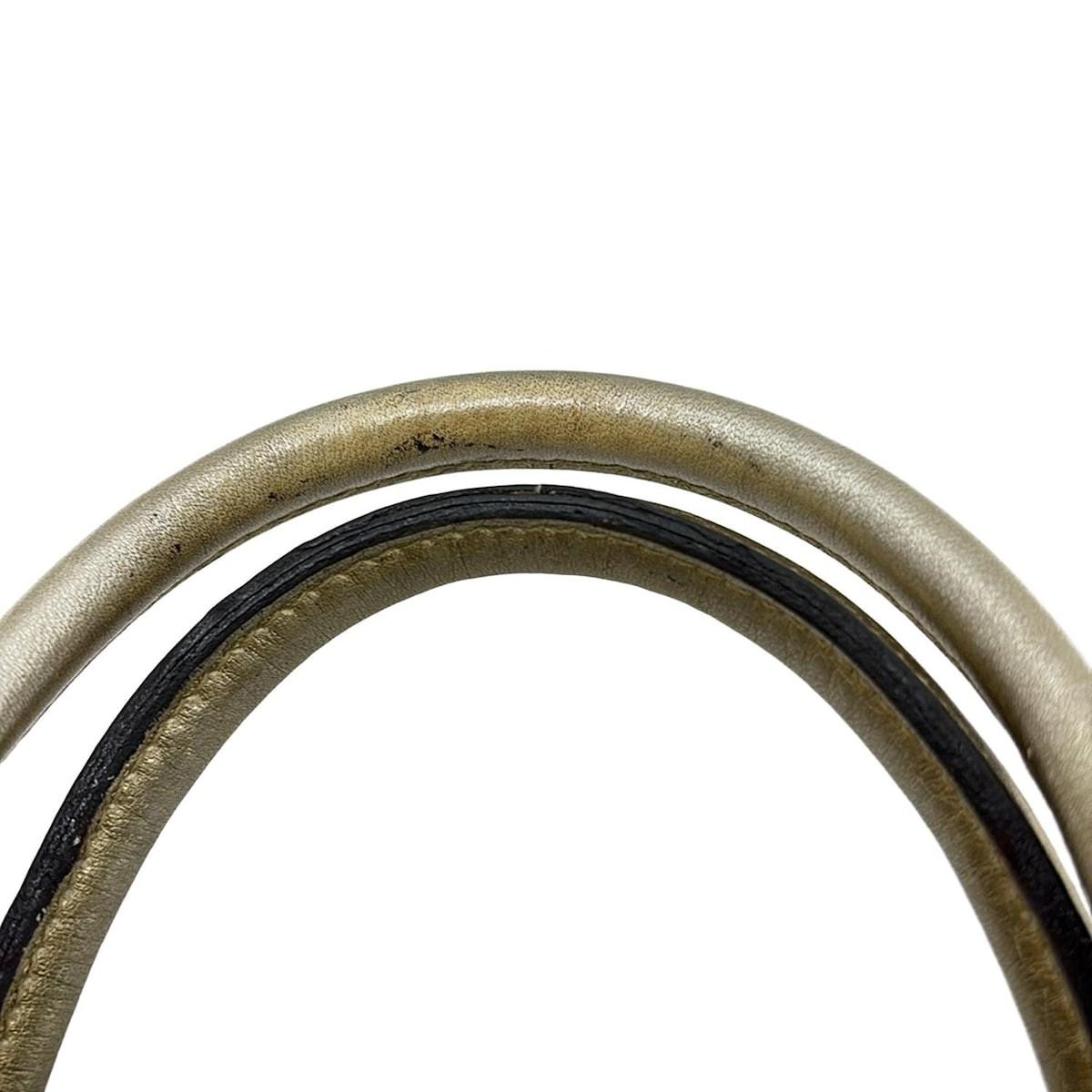 MULBERRY Hand Bag Tote Purse Bayswater Leather Gold Authentic