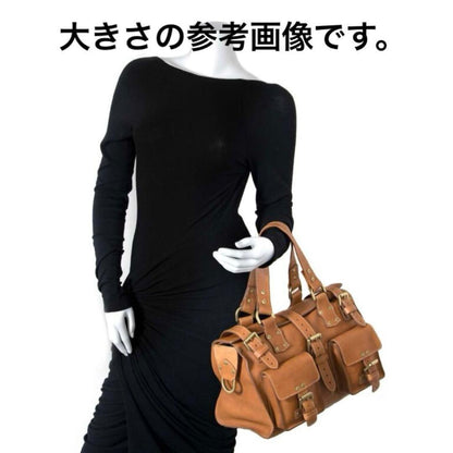 MULBERRY Hand Bag Tote Purse Leather Orange Authentic