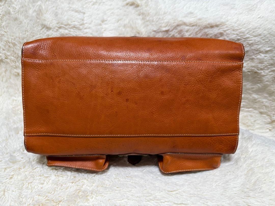 MULBERRY Hand Bag Tote Purse Leather Orange Authentic