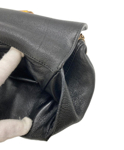 Chloe Shoulder Bag Purse Chain Elsie Leather Black Authentic