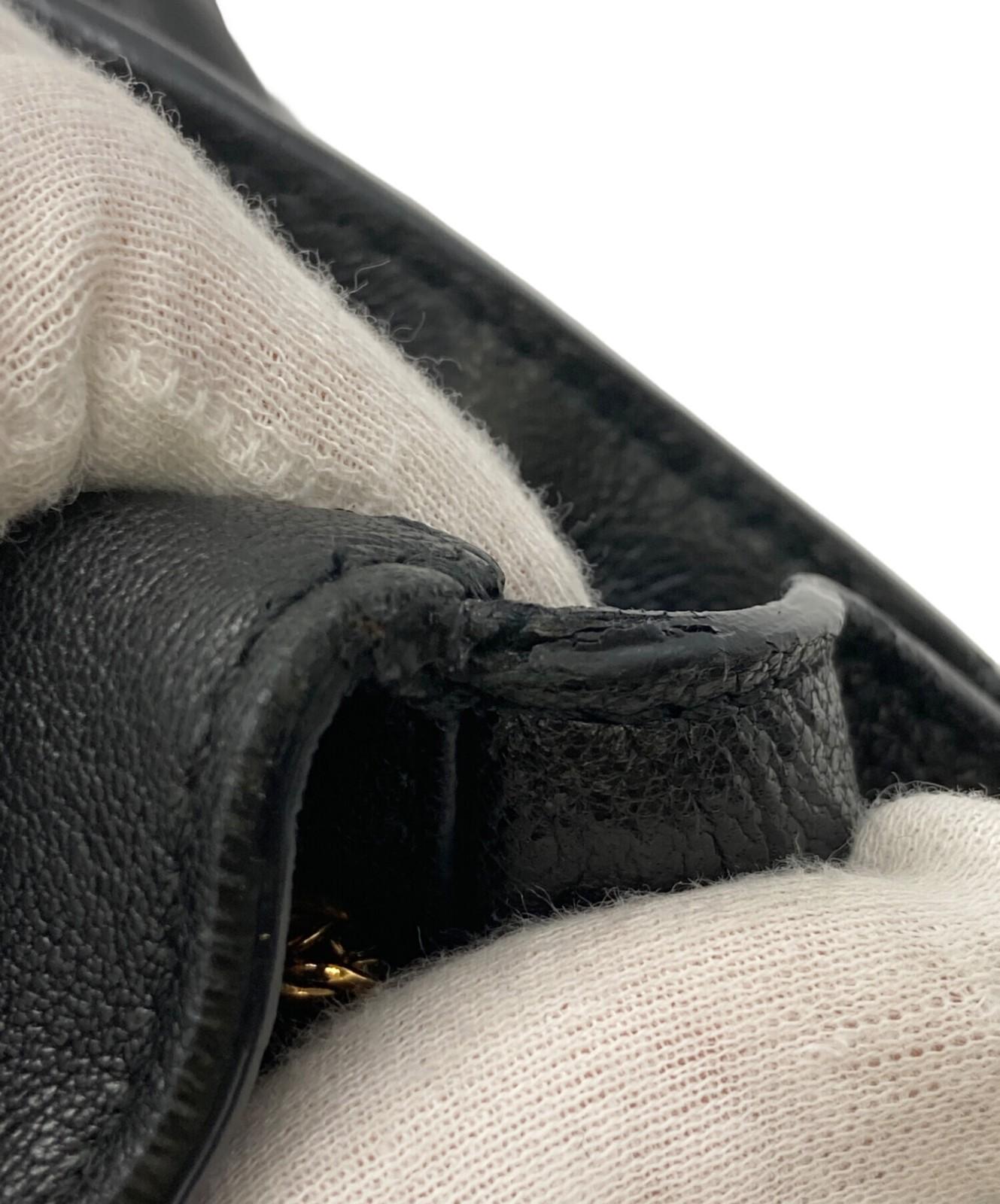 Chloe Shoulder Bag Purse Chain Elsie Leather Black Authentic