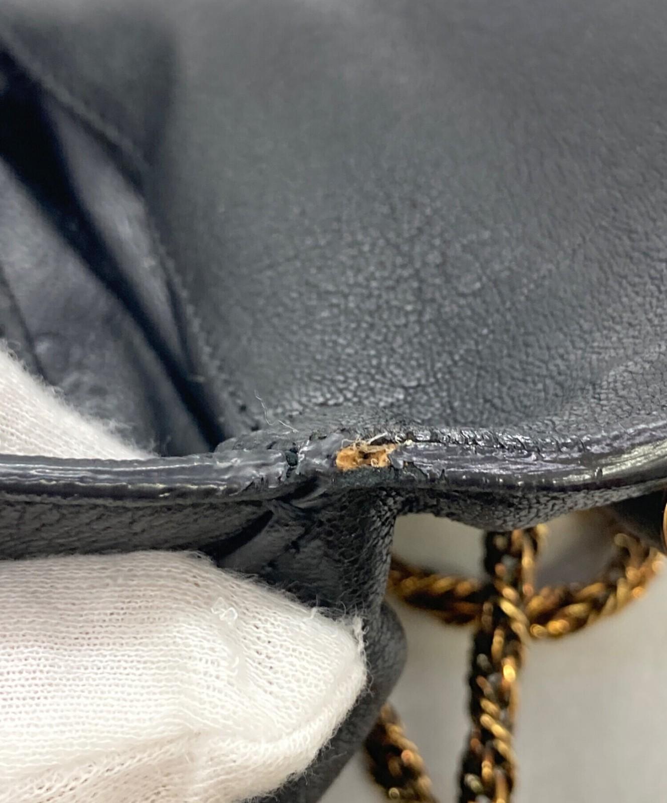 Chloe Shoulder Bag Purse Chain Elsie Leather Black Authentic