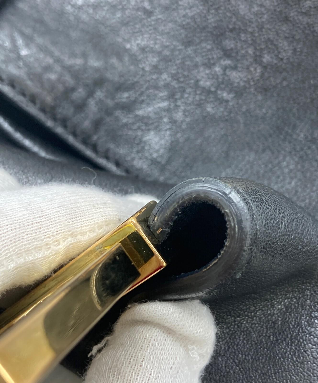 Chloe Shoulder Bag Purse Chain Elsie Leather Black Authentic