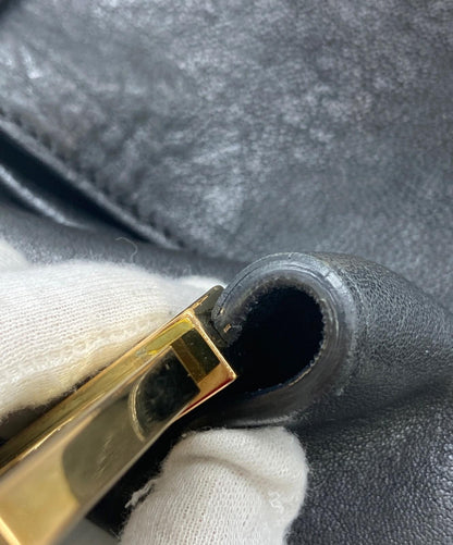 Chloe Shoulder Bag Purse Chain Elsie Leather Black Authentic