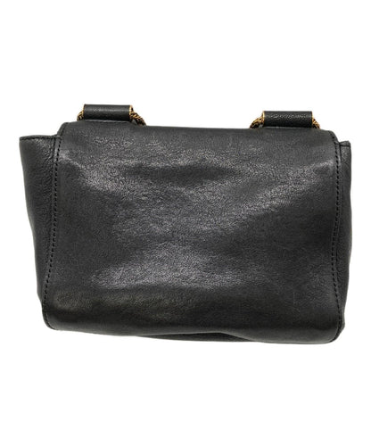 Chloe Shoulder Bag Purse Chain Elsie Leather Black Authentic