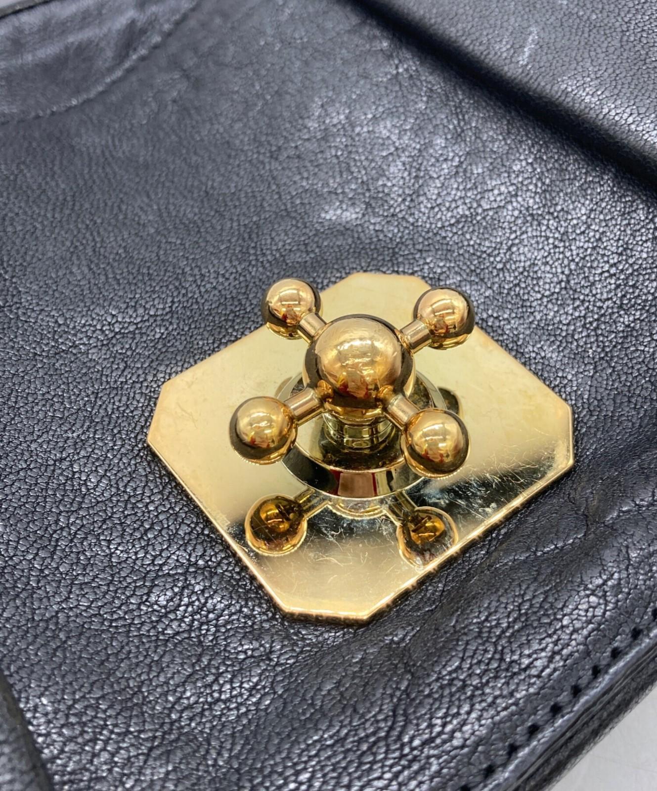 Chloe Shoulder Bag Purse Chain Elsie Leather Black Authentic