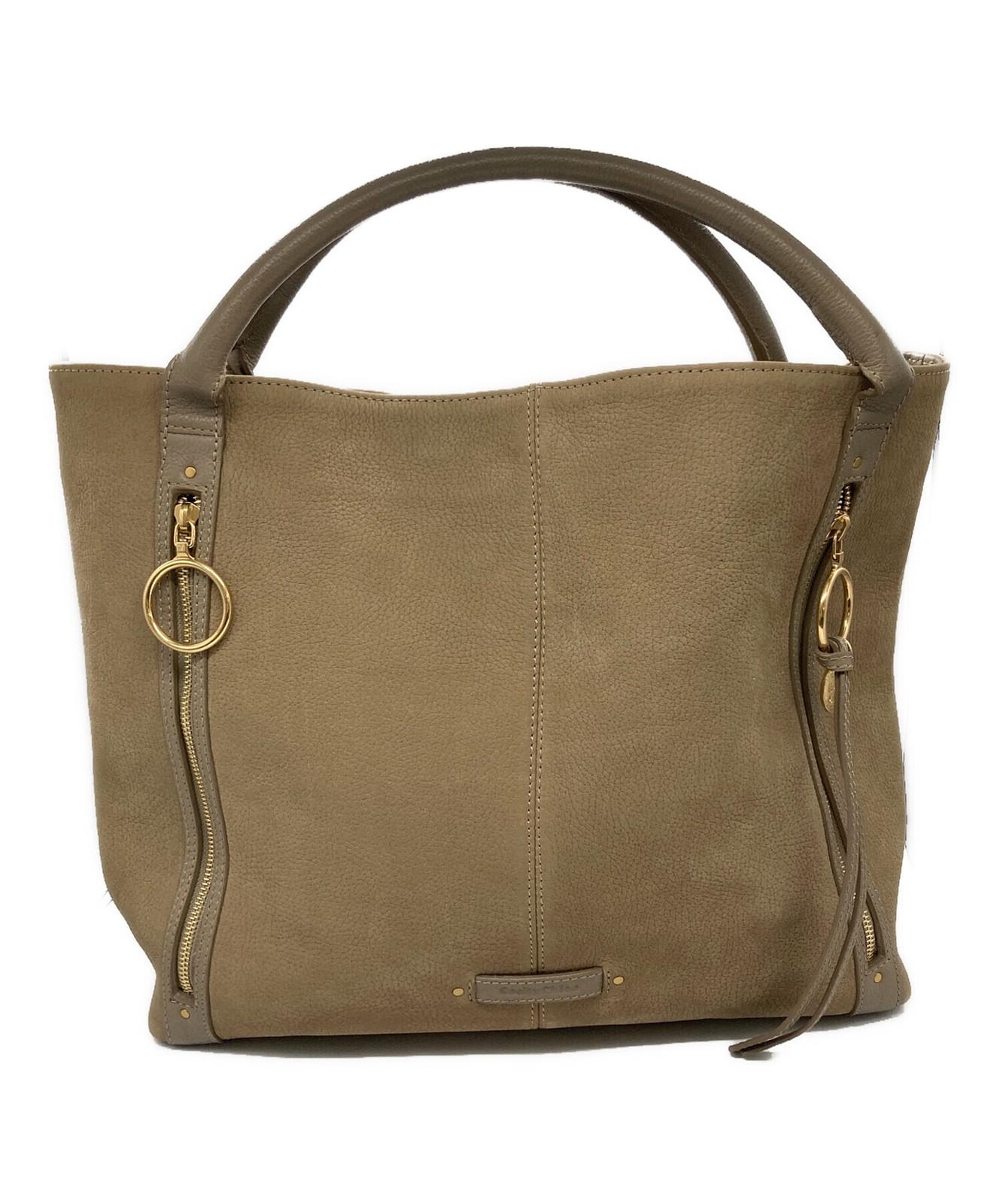 See By Chloe Hand Bag Tote Purse lana Beige Authentic