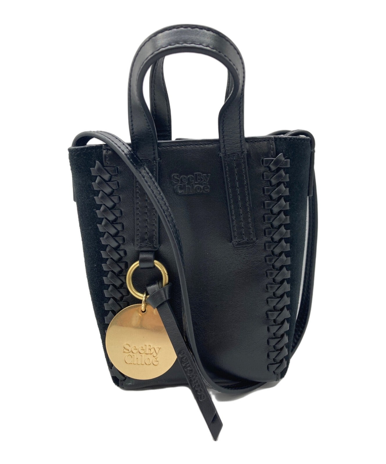 See By Chloe Hand Shoulder Bag Tote Purse TILDA SBC Black Authentic