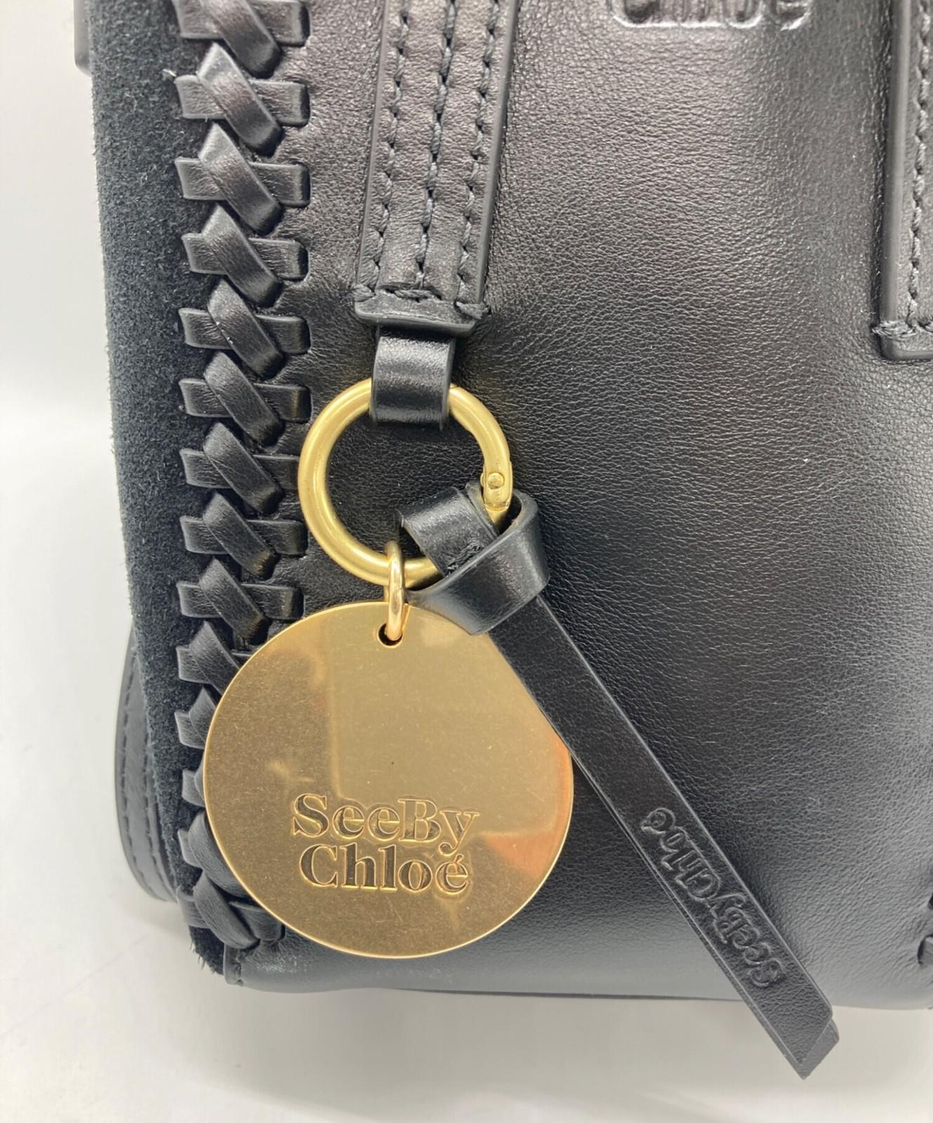 See By Chloe Hand Shoulder Bag Tote Purse TILDA SBC Black Authentic