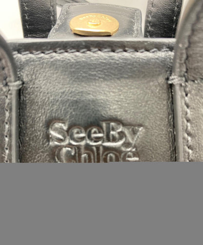 See By Chloe Hand Shoulder Bag Tote Purse TILDA SBC Black Authentic