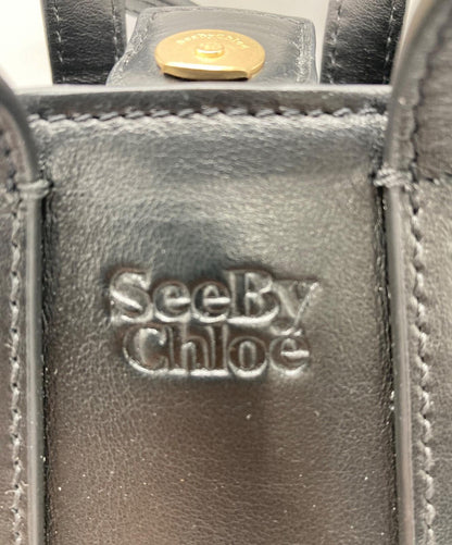 See By Chloe Hand Shoulder Bag Tote Purse TILDA SBC Black Authentic
