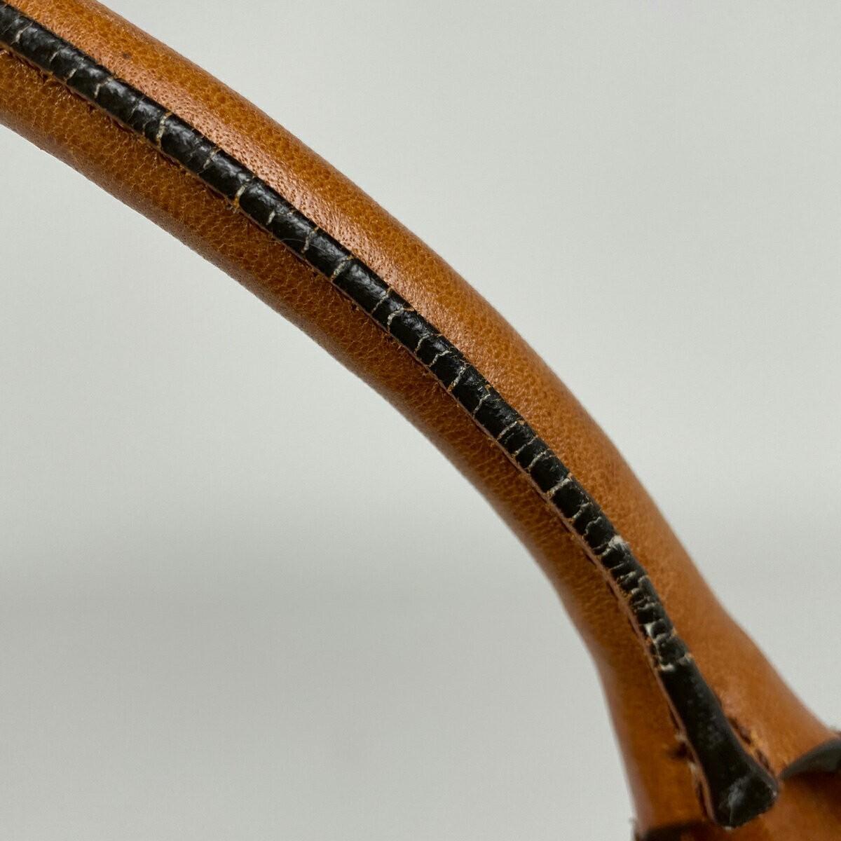 Chloe Hand Bag Tote Purse Logo Canvas Leather Beige Authentic